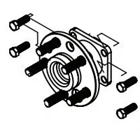 DEMCO 04369 Hub/Spindle 5-Bolt On 115