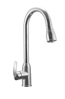 DURA FAUCET DFNMK508SN Sngl Handle Pull Dn Kitchen Br S.N