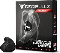 Decibullz Surveillance Earpieces + Isolation | Black RTL-RDO-ISO-BLK