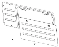 DAVE CARTER 50806 Nr637318Bk Vent Door Assy-Black