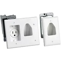 Datacomm Electronics 50-3321-Wh-Kit Flat Panel Tv Cable Organizer Remodeling Kit