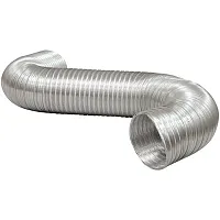 DEFLECTO A038/16 Semi-Rigid Aluminum Duct, 8 ft
