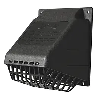 Deflecto Hr4Blk/24 4-In. Plastic Wide-Mouth Dryer Vent Hood With Damper And Deta