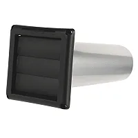 Deflecto Svhablk4 Supurr-Vent Louvered 4-In. Dryer Vent Hood Kit With Collar And