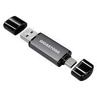 Gigastone Gs-Ac4400Gy-64Gb-1Pk-R Dual Usb-C And Usb-A Flash Drive, Usb 3.2 Gen 1