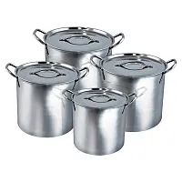Eurohome 3000 Stainless Steel Stock Pot With Lid, 4-Piece Set