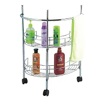 Eurohome Ew191 Bath Chrome Basin Rack With Swivel Casters