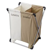 Eurohome Ew229 Canvas Double Laundry Bin For Lights And Darks