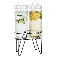 Eurohome Ew65080 Dual Glass Dispensers With Metal Stand
