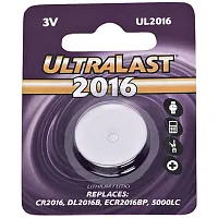 Ultralast Ul2016 Ul2016 Cr2016 Lithium Coin Cell Battery