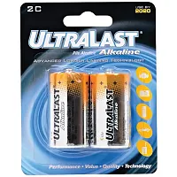Ultralast Ula2C Ula2C C Alkaline Batteries, 2 Pk