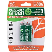 Ultralast Ulghp2Aa Green High-Power Rechargeables Aa Nimh Batter