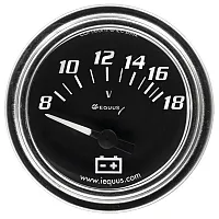 EQUUS E7268 Gauge Voltmeter 2&#039; 8-18V 90 Deg