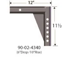EQUALIZER 90024340 6&#039; Drop/10&#039; Rise 4K Shank