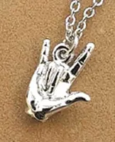 I Love You Silverplate Necklace