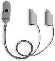 Ear Gear Micro Corded (Binaural) | Up to 1" Hearing Aids | Grey 56353