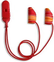 Ear Gear Micro Corded (Binaural) | Up to 1" Hearing Aids | Orange-Red 56357