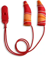 Ear Gear Original Corded (Binaural) | 1.25"-2" Hearing Aids | Orange-Red 55727