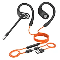 Openrock R-Qk01-01 Link 10 Wired Open-Ear Headset With Rotating Boom Mic, In-Lin