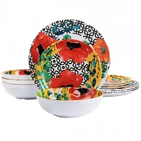 Elama Grace 12 Piece Melamine Dinnerware Set