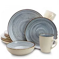 Elama Mellow 16-Piece Dinnerware Set in Powder Blue