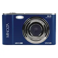 Minolta Mnd20-Bl Mnd20 16X Digital Zoom 44 Mp/2.7K Ultra Hd Digital Camera (Blue