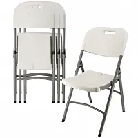 Elama 4 Piece Stackable Folding Chair Set for Indoor and Outdoor