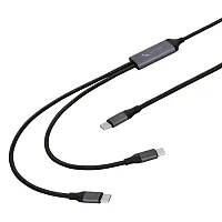 Helix Ethc2Pdb 100-Watt 2-In-1 Usb-C To Dual Usb-C Charge And Sync Cable, 4.5 Ft