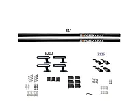 EXPOSED RACK 8009686BK Sld(2)51&#039;Bk+B200+Z126