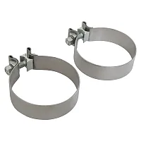 FLOWMASTER 15221 4 Inch Stainless Band Clamps (Pair)