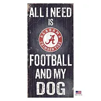 Fan Creations Alabama Crimson Tide Distressed Football And My Dog Sign