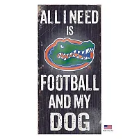 Fan Creations Florida Gators Distressed Football And My Dog Sign