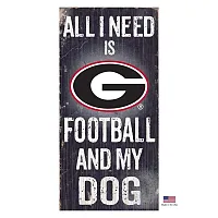 Fan Creations Georgia Bulldogs Distressed Football And My Dog Sign