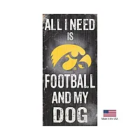 Fan Creations Iowa Hawkeyes Distressed Football And My Dog Sign
