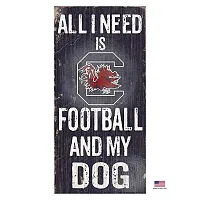 Fan Creations South Carolina Gamecocks Distressed Football And My Dog Sign