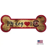 Fan Creations South Carolina Gamecocks Distressed Dog Bone Wooden Sign