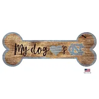 Fan Creations North Carolina Tarheels Distressed Dog Bone Wooden Sign
