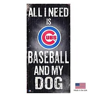 Fan Creations Chicago Cubs Distressed Baseball And My Dog Sign