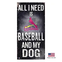 Fan Creations St. Louis Cardinals Distressed Baseball And My Dog Sign
