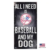 Fan Creations New York Yankees Distressed Baseball And My Dog Sign