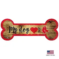 Fan Creations Boston Red Sox Distressed Dog Bone Wooden Sign