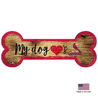 Fan Creations St. Louis Cardinals Distressed Dog Bone Wooden Sign
