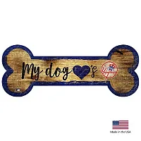 Fan Creations New York Yankees Distressed Dog Bone Wooden Sign
