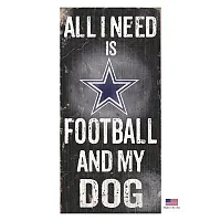 Fan Creations Dallas Cowboys Distressed Football And My Dog Sign