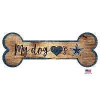 Fan Creations Dallas Cowboys Distressed Dog Bone Wooden Sign