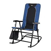 FAULKNER 49598H Dakota Fldg Rkg Chair Blu/Blk