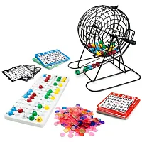 Jumbo Bingo Set - 9-Inch Metal Cage with Calling Board GBIN-102