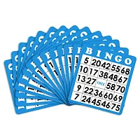 50 Pack of Blue Bingo Cards GBIN-202
