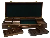 500 Ct Walnut Wooden Case CAS-500W