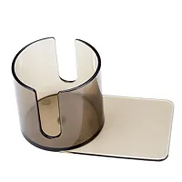 Small Plastic Smoke Colored Cup Holder With Cutout PTA-1005